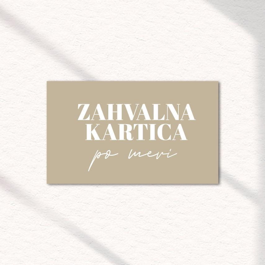 Zahvalna kartica 105 x 148 mm (A6)