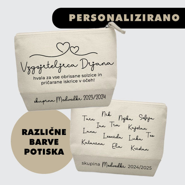 pERSNALIZIRANA TORBICA Z IMENI OTROK. dARILO ZA VGOJITELJICE ALI UČITELJICE