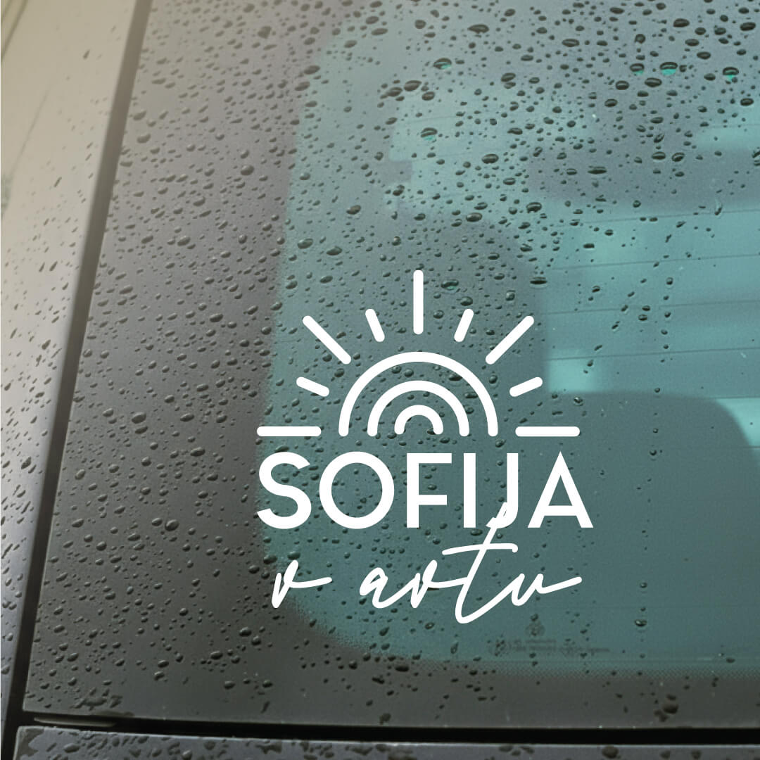 Personalizirana nalepka za avto Sonček