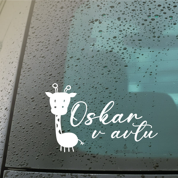 Nalepka za avto Žirafica