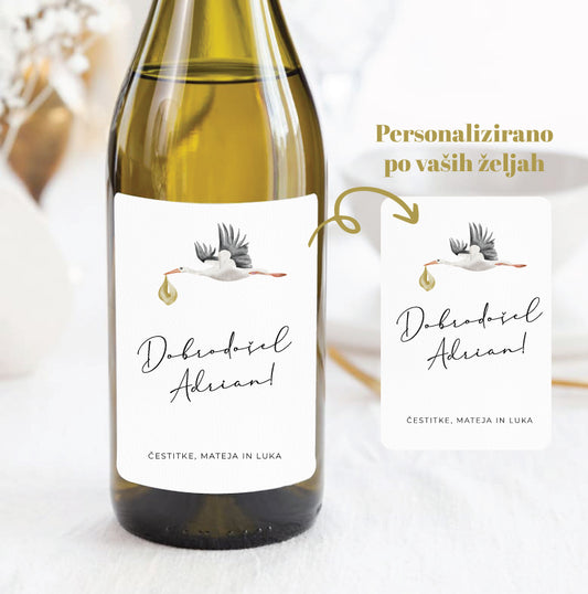 Personalizirana vinska etiketa - Dobrodošel