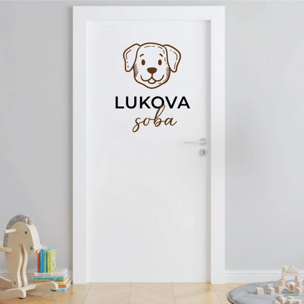Nalepka za otroško sobo - kuža