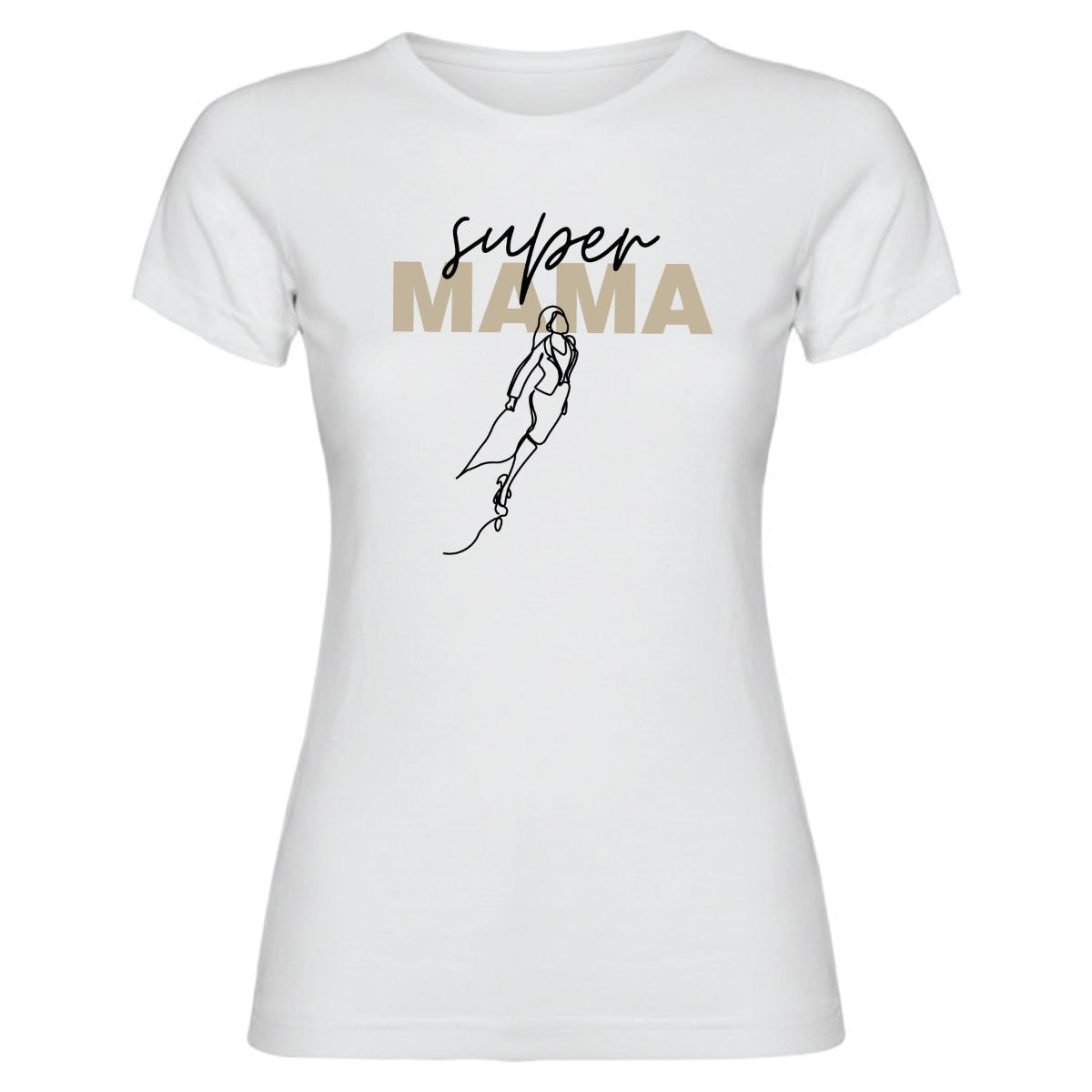 Ženska majica z napisom super mama - odlično darilo za mame