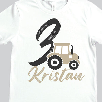 Personalizirana otroška majica za rojstni dan - traktor