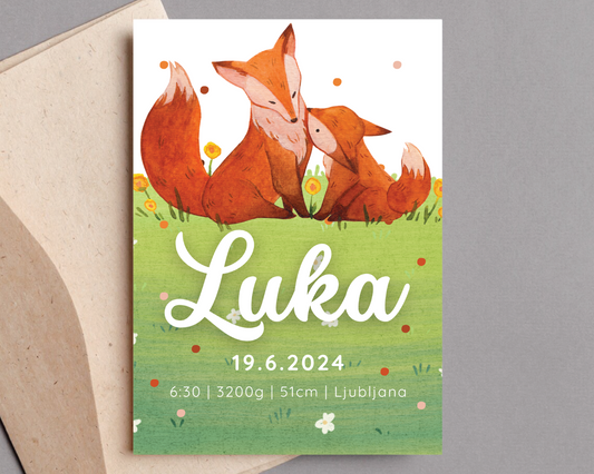 Digitalni oznanitveni plakat - lisičke