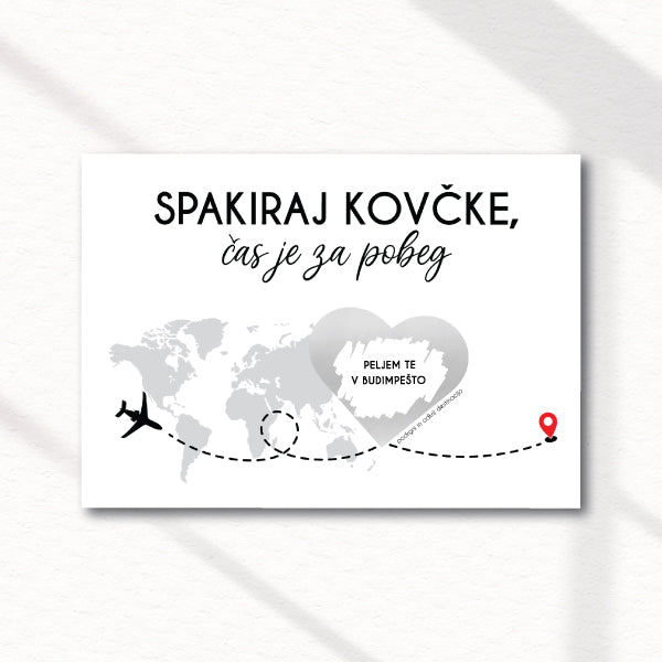 Kartica presenečenja Potovanje