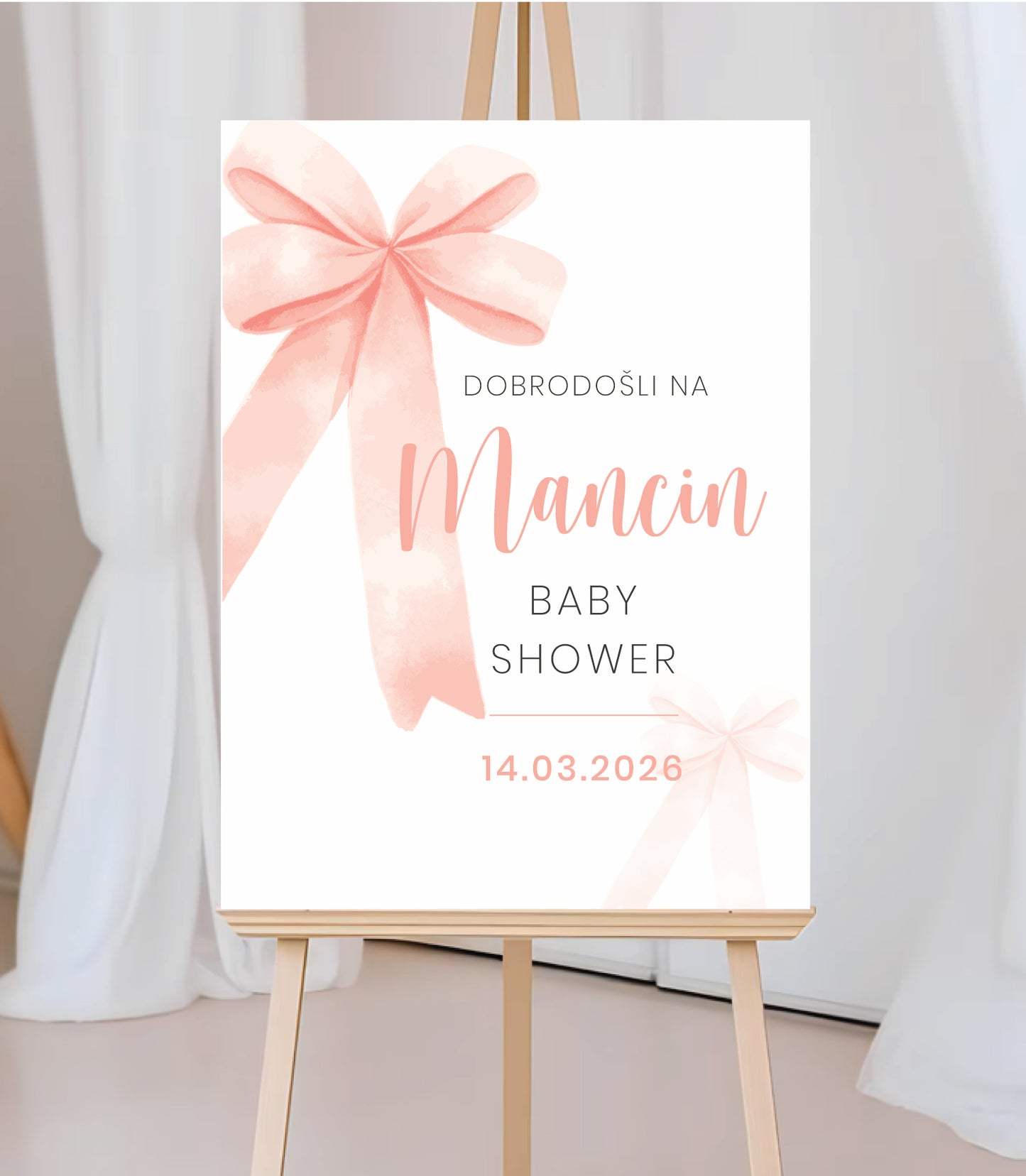 Tabla dobrodošlice Baby shower