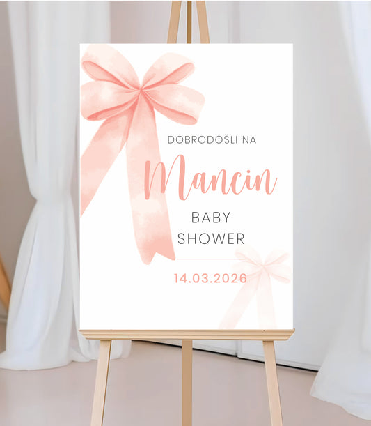 Tabla dobrodošlice Baby shower