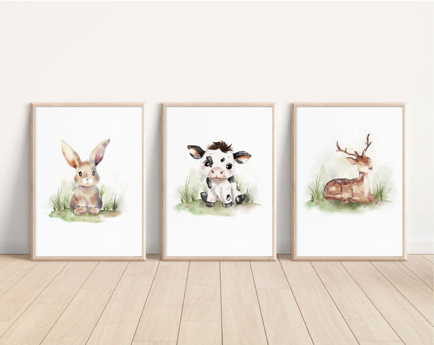 Set 3 plakatov z ilustracijami živali. Popolno za dekoracijo otroške sobe. 
