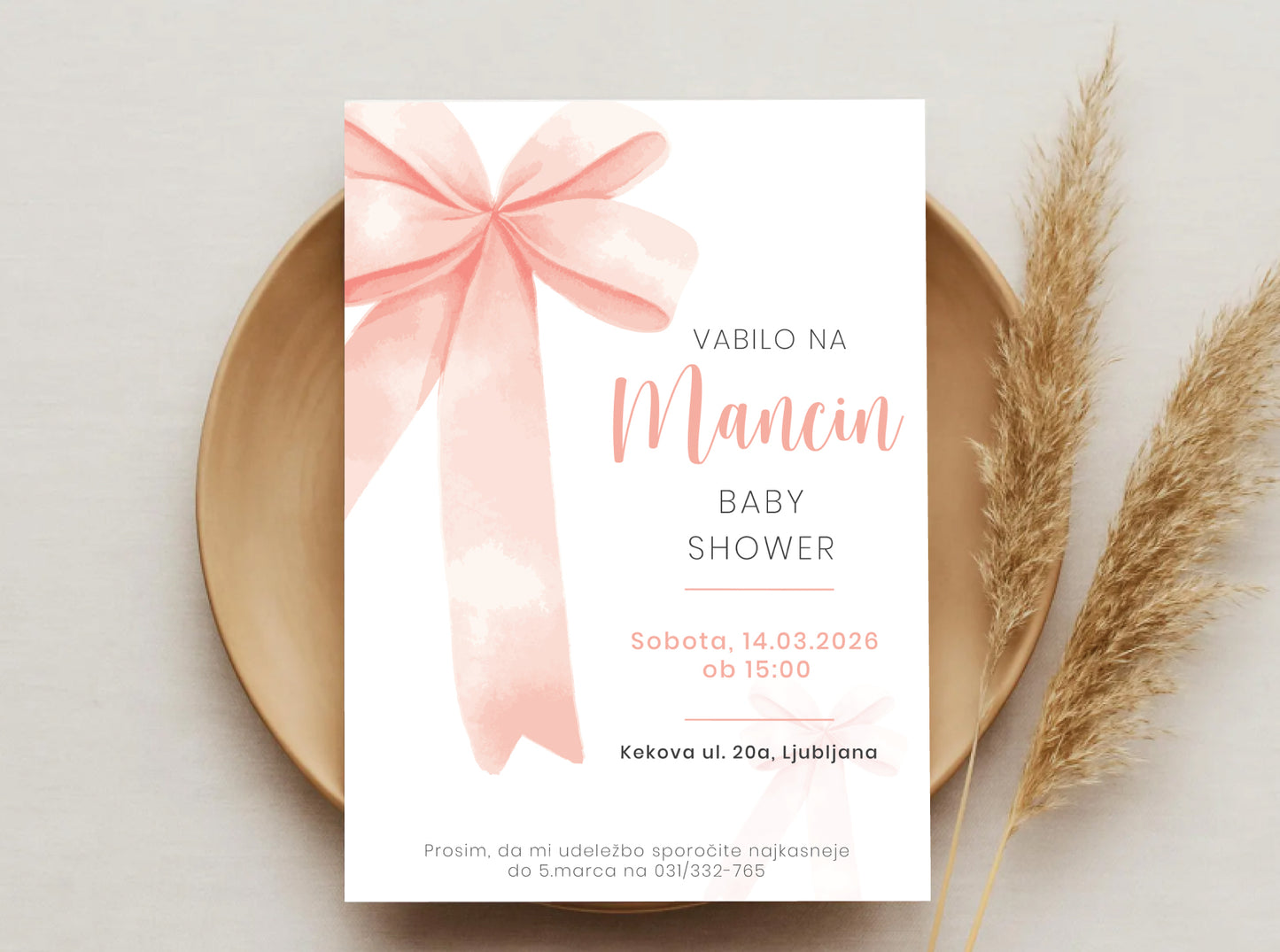 Digitalno vabilo za Baby shower