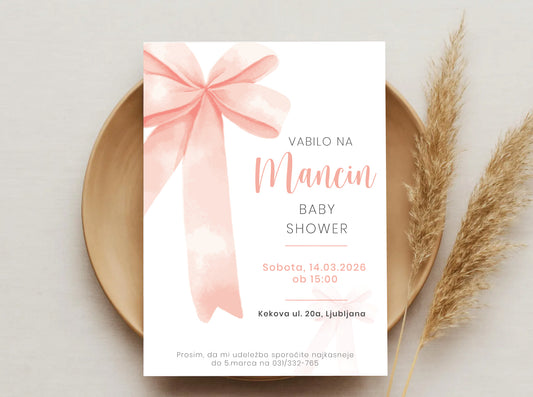 Digitalno vabilo za Baby shower