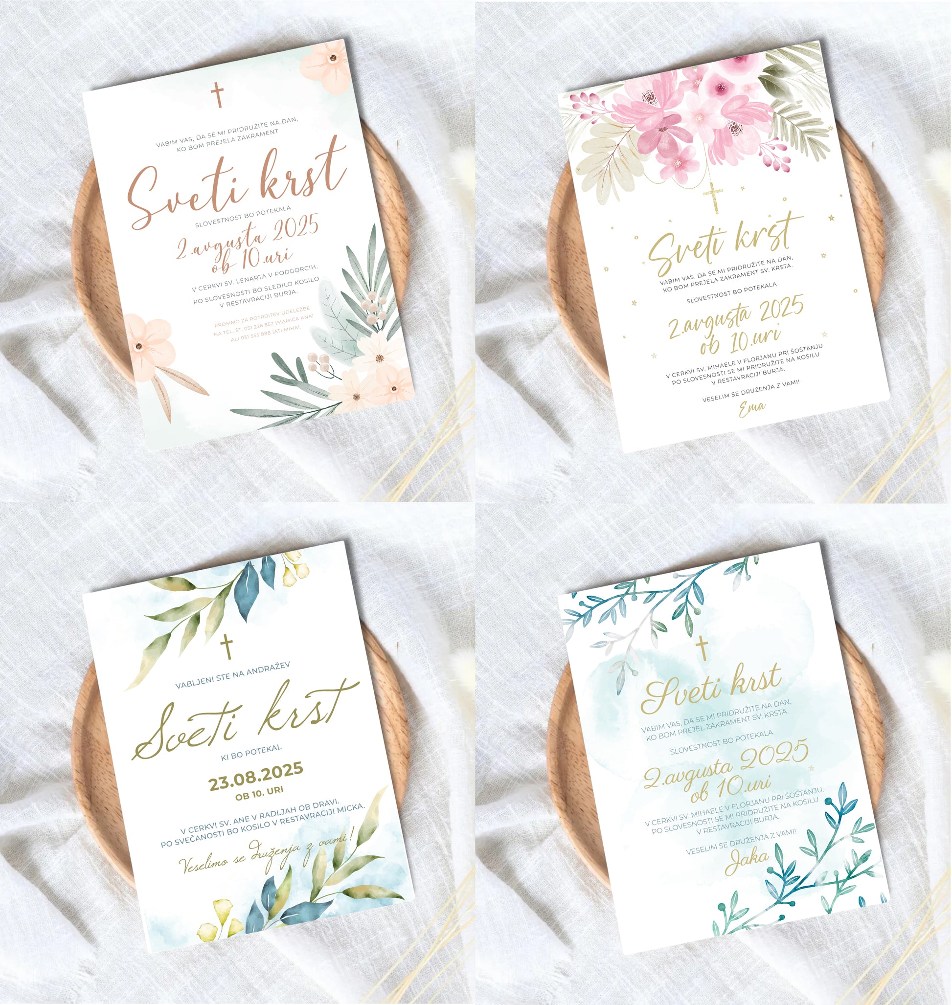 Personalizirano vabilo za Krst