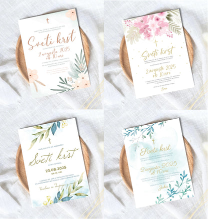 Personalizirano vabilo za Krst