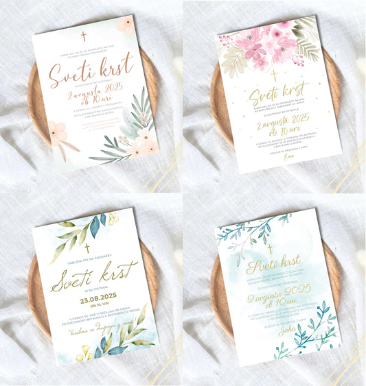 Personalizirano vabilo za Krst