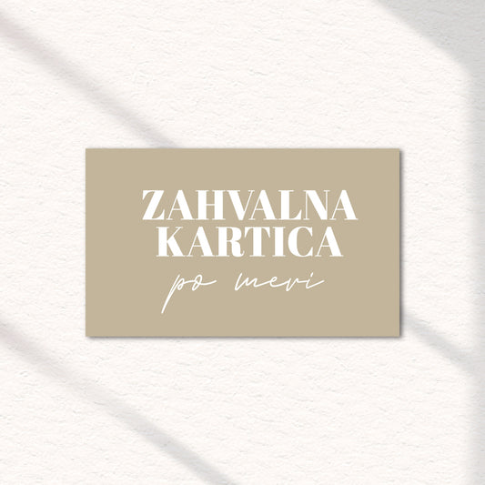 Zahvalna kartica 105 x 148 mm (A6)
