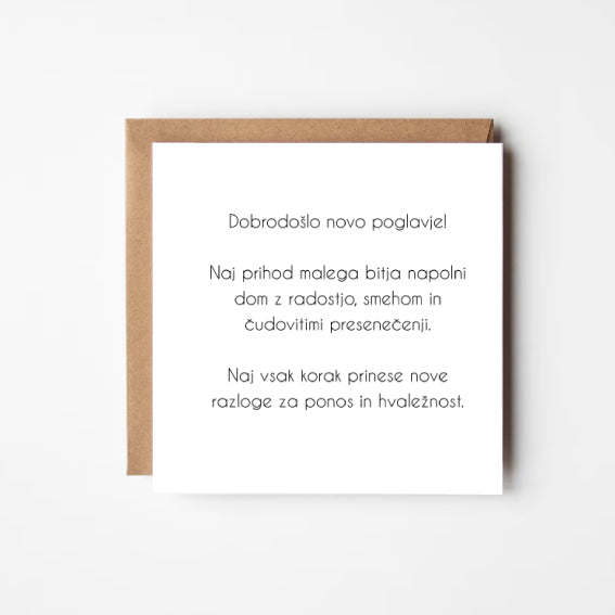 Čestitka ob rojstvu ''zajčica''