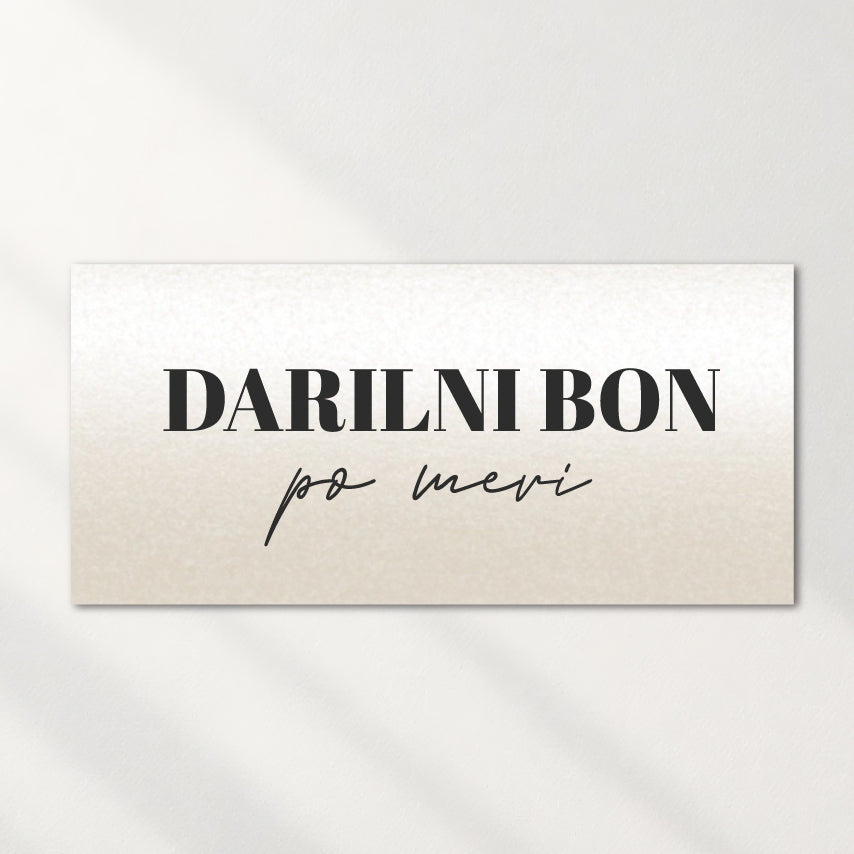 Darilni bon 210 x 99 mm (1/3 A4)