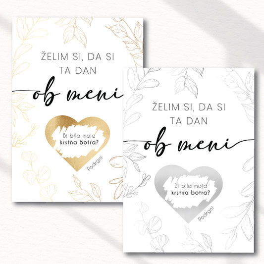Kartica presenečenja Krstni boter / botra