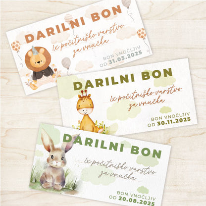Personaliziran bon za varstvo