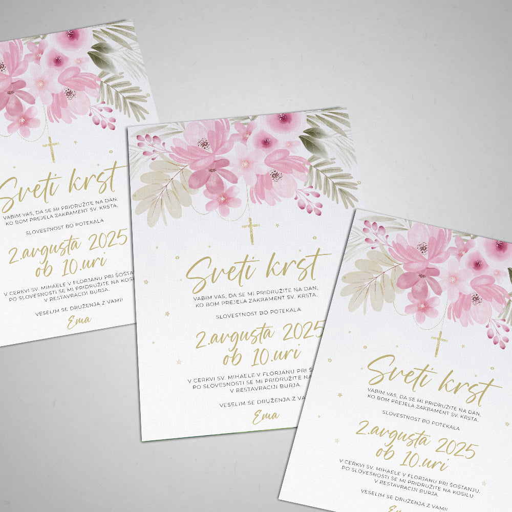 Personalizirano vabilo za Krst