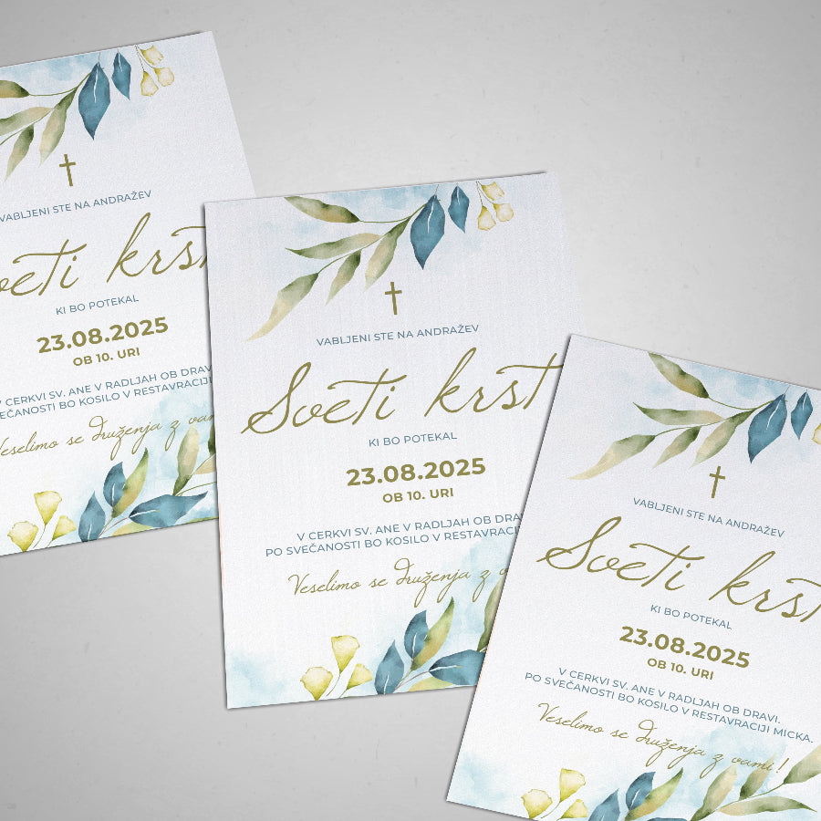 Personalizirano vabilo za Krst