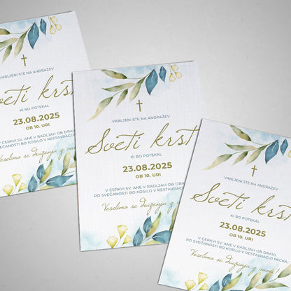 Personalizirano vabilo za Krst