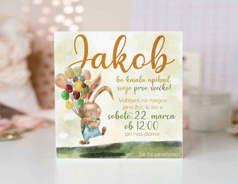 Personalizirano vabilo za rojstni dan