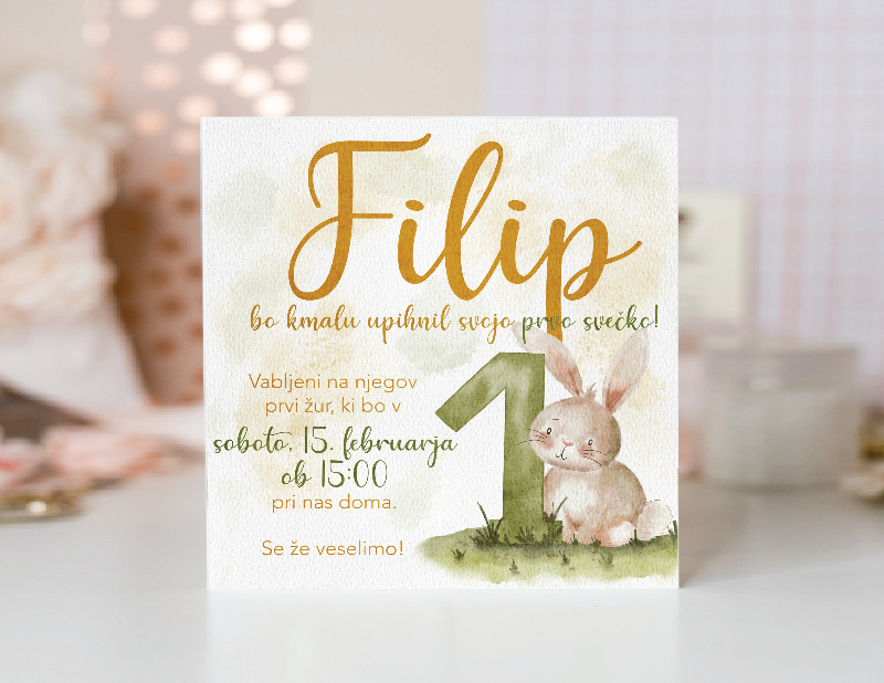 Personalizirano vabilo za rojstni dan