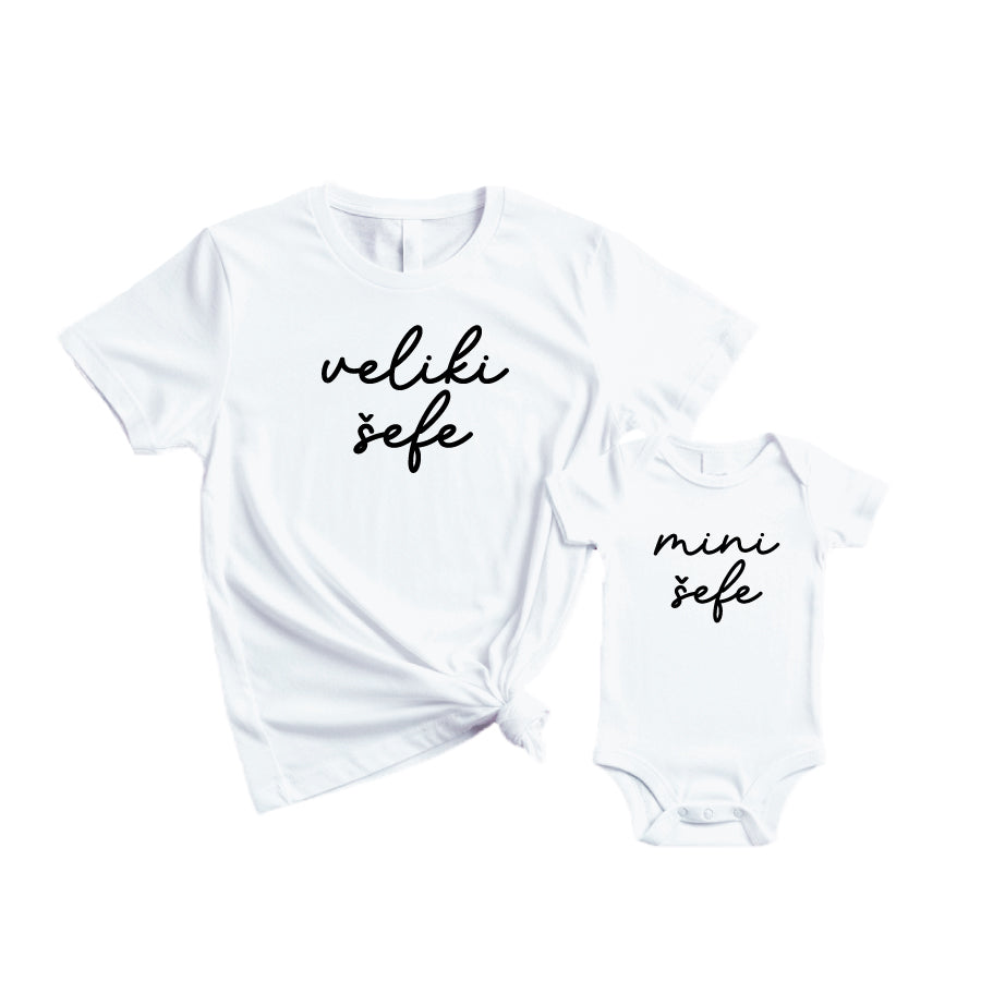Komplet majica mini šefe/veliki šefe