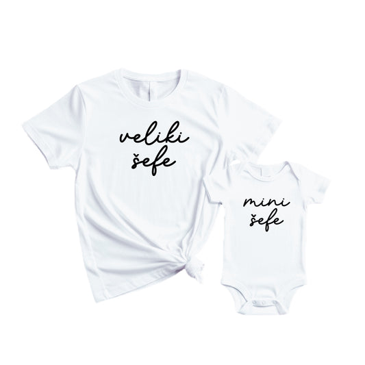Komplet majica mini šefe/veliki šefe